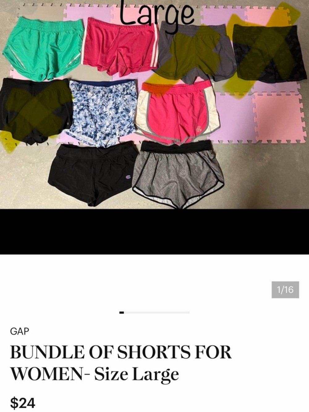 RESERVED- DO NOT PURCHASE! Bundle of Women's Athletic Shorts  - Size Large